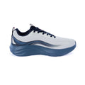 Men's Running Shoes Breathable Mesh Thick Sole Sneakers White Navy Blue