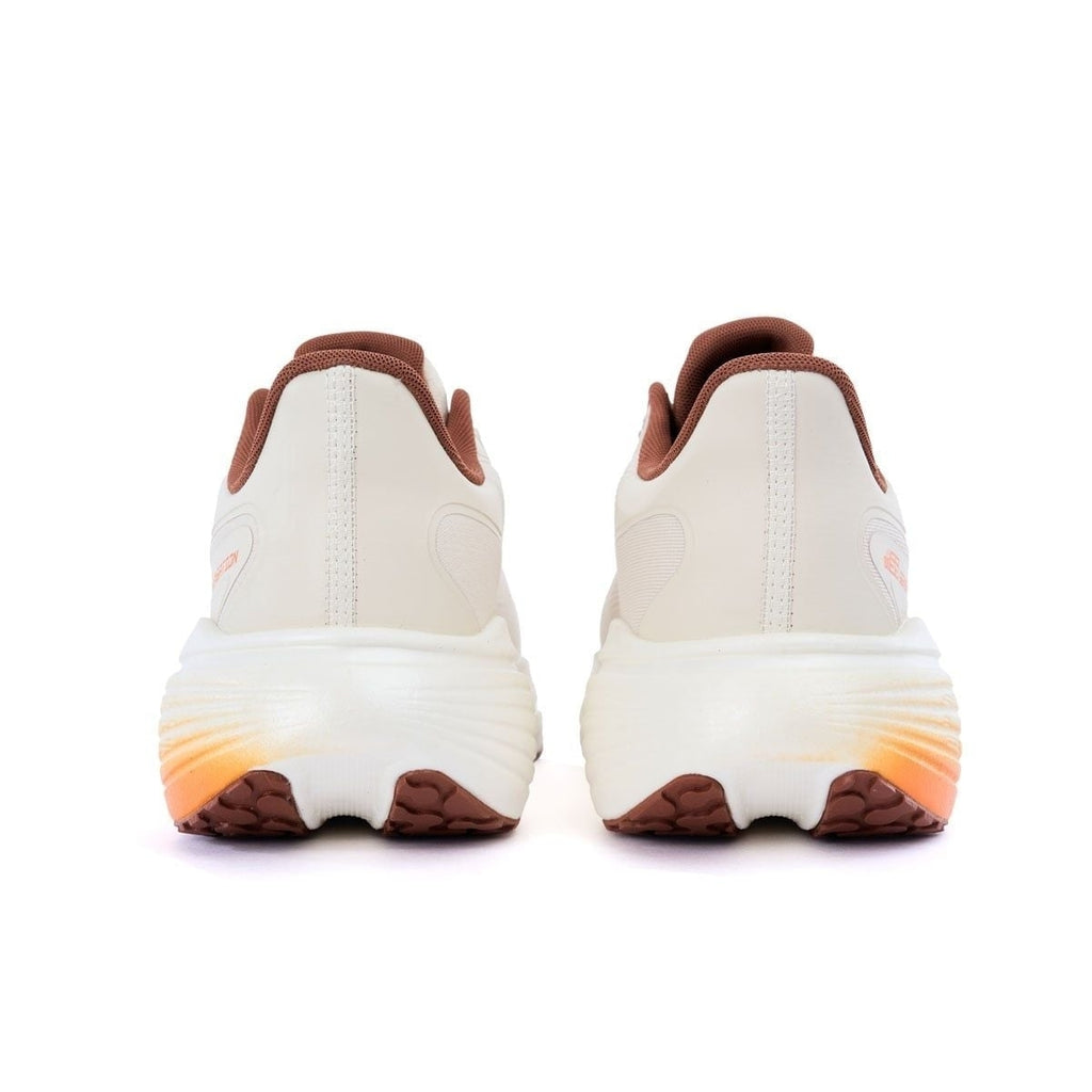 Running Shoes Breathable Mesh Cushioned Cream Orange