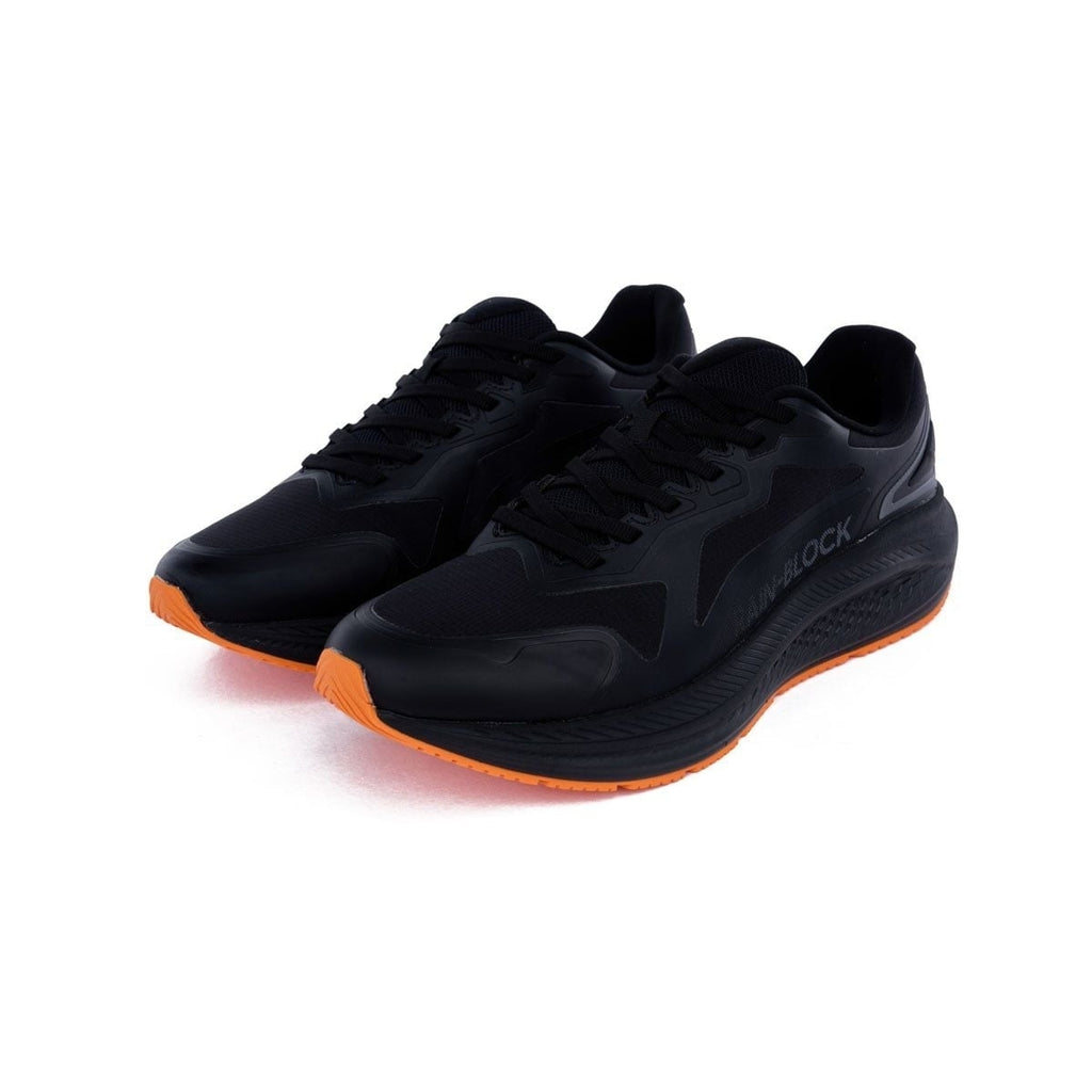 Rain-Block Running Shoes Waterproof Reflective Sport Black Orange