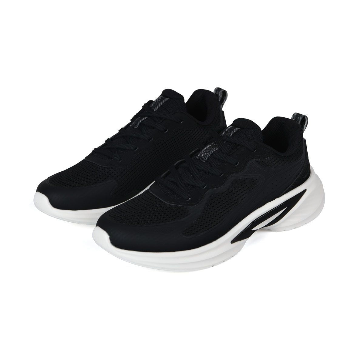 Men's Athletic Running Shoes Lightweight Breathable Black Mesh