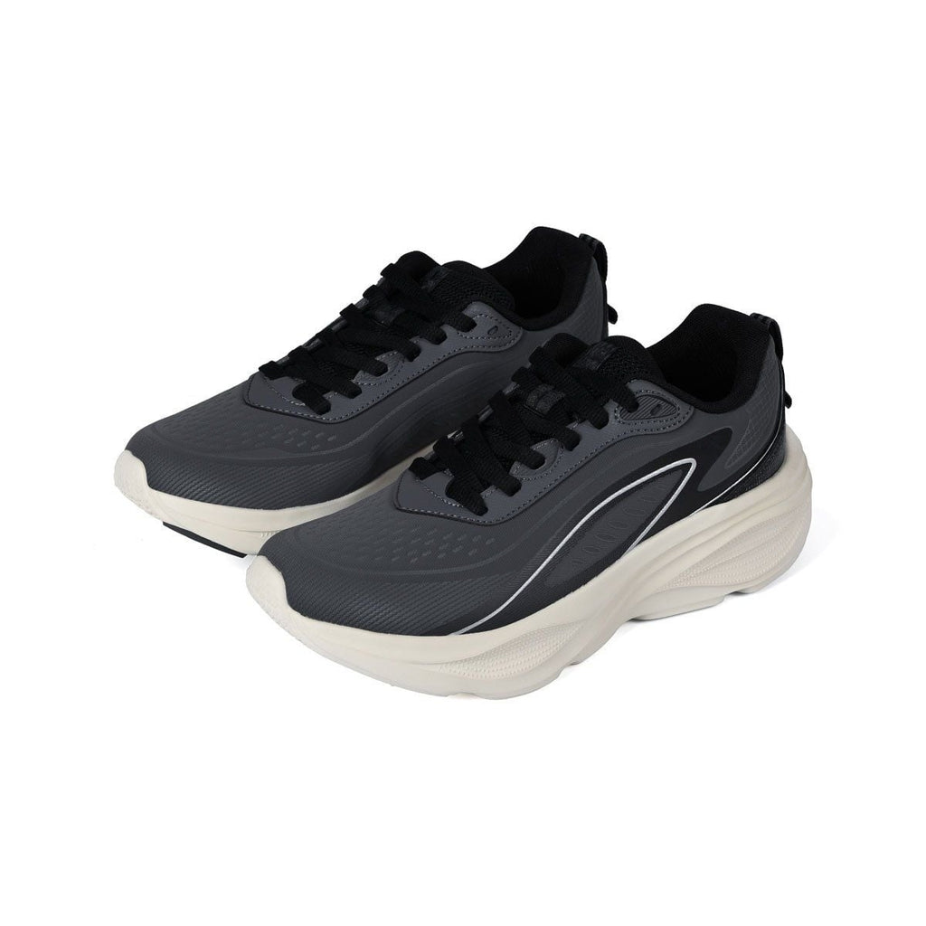 Men's Running Shoes Breathable Cushioned Grey Black Mesh
