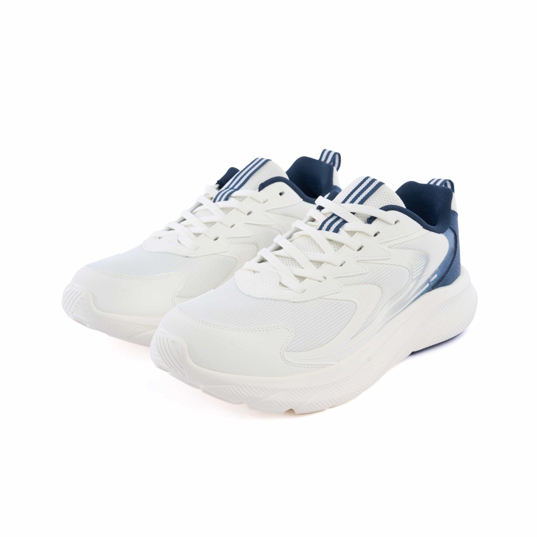 Men's Running Shoes Breathable Mesh White Navy