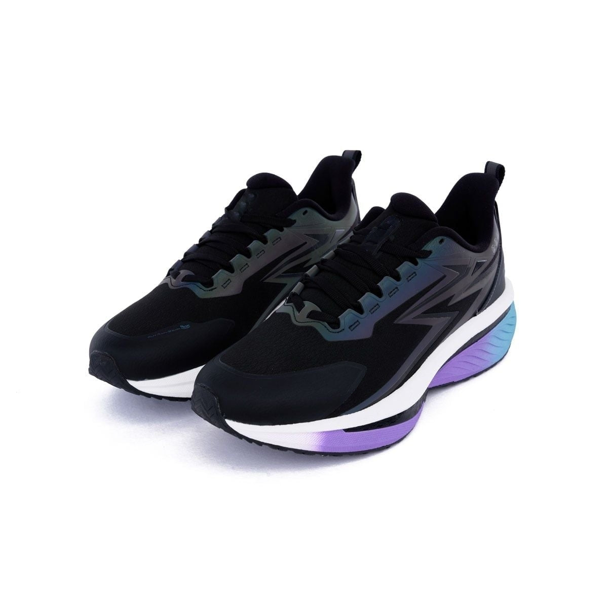 Men's Running Shoes Breathable Mesh Black Blue Gradient
